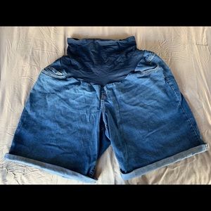 Plus Size Maternity Jean Shorts